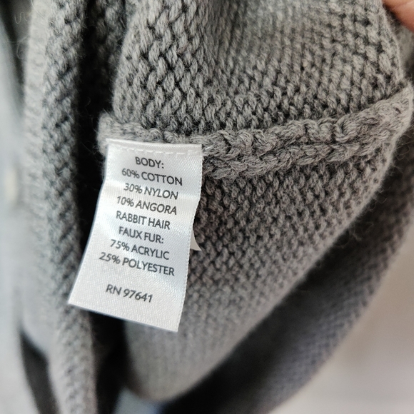 NWT J.Jill fur trim sweater vest Large - Picture 2 of 4